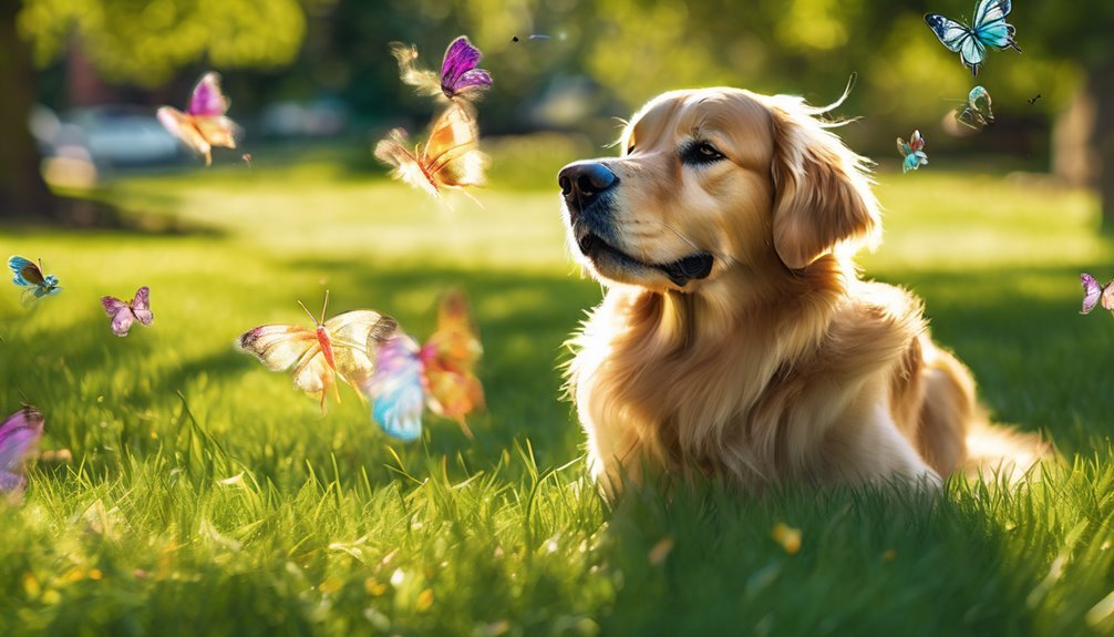 dogs munch on grass