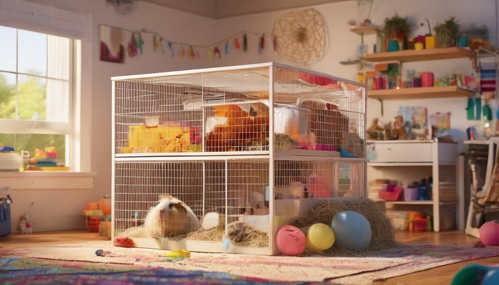 spacious safe guinea pig habitat